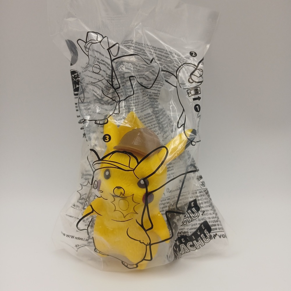 Detective Pikachu from the "Detective Pikachu" movie Figurine McDonald's Toy